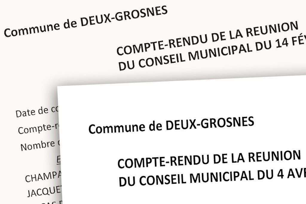 Conseil municipal comptes rendus conseil municipal deux grosnes