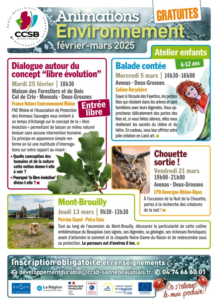 Animations environnement fevrier mars 2025 flyer